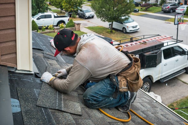 Professional Emergency Roof Repair technician working in Johnsonville, NY